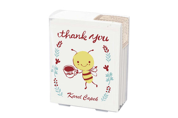 【カレル紅茶】メッセージティーバッグ「Thank you」5p  *ミルクキャラメルティー